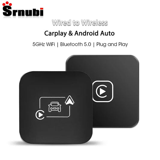 “Transform Your Drive: Mini Box Wired to Wireless CarPlay & Android Auto Adapter”