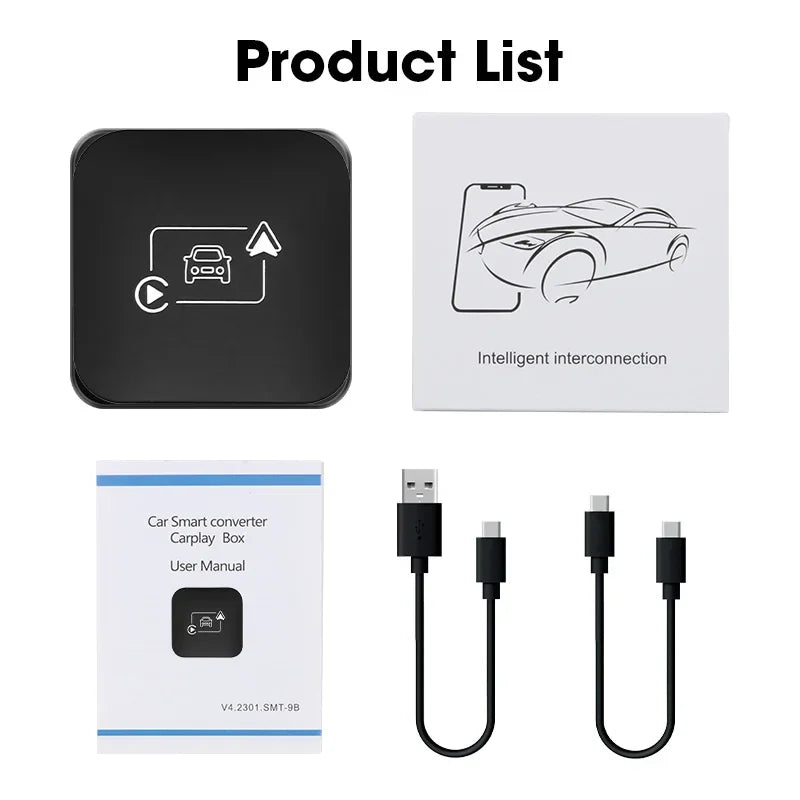 “Transform Your Drive: Mini Box Wired to Wireless CarPlay & Android Auto Adapter”