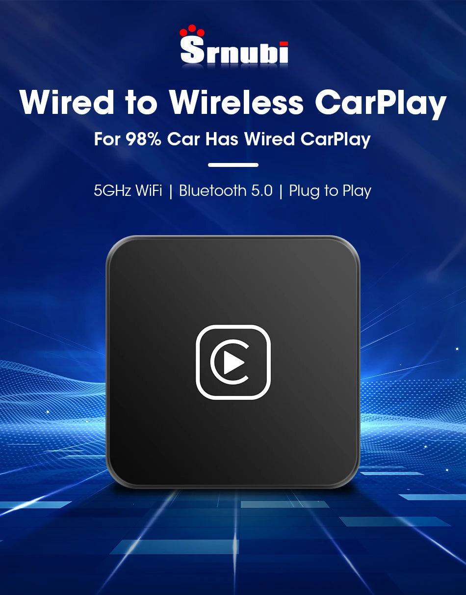 “Transform Your Drive: Mini Box Wired to Wireless CarPlay & Android Auto Adapter”