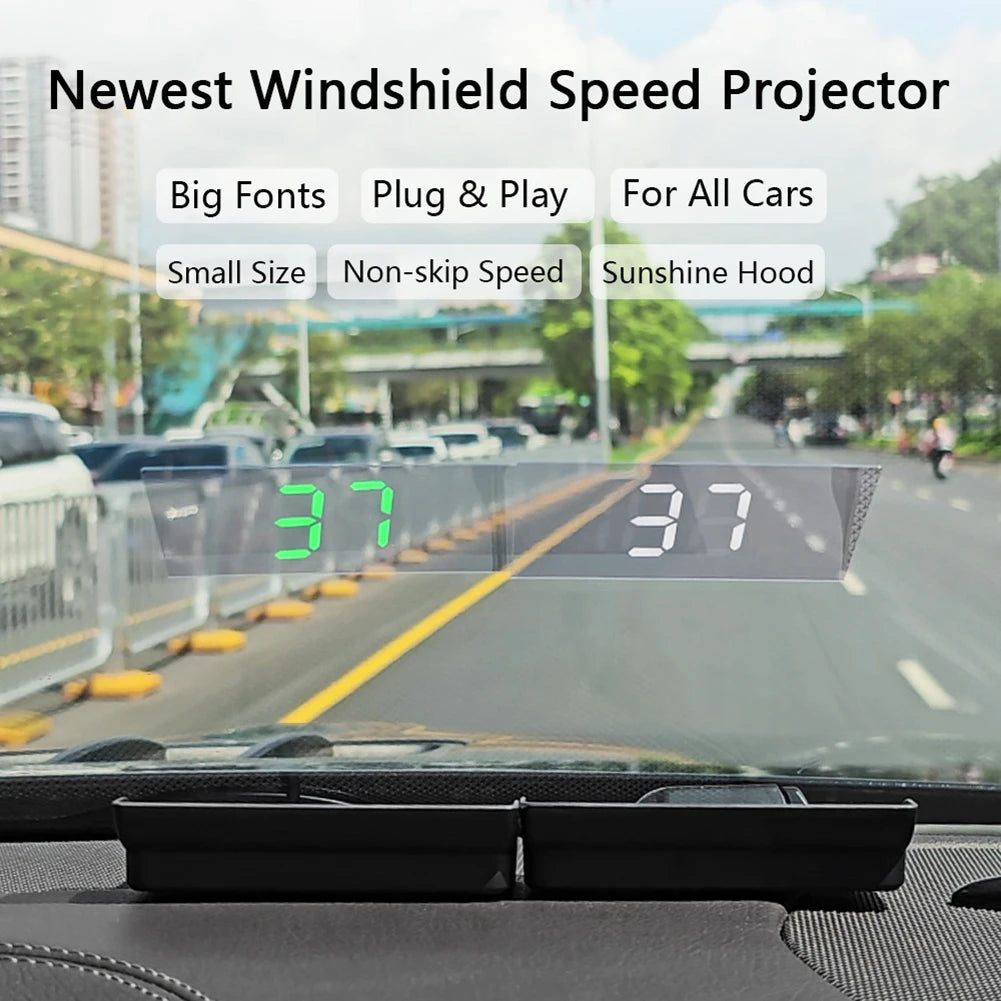 “Drive Smart: Digital Speed HUD GPS Head-Up Display”